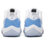 Air Jordan 11 Low "UNC" 528895-106 - White and Carolina Blue Sneakers with Icy Sole