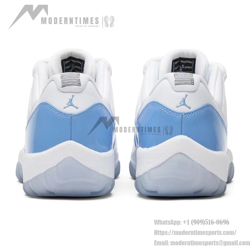 Air Jordan 11 Low "UNC" 528895-106 - White and Carolina Blue Sneakers with Icy Sole