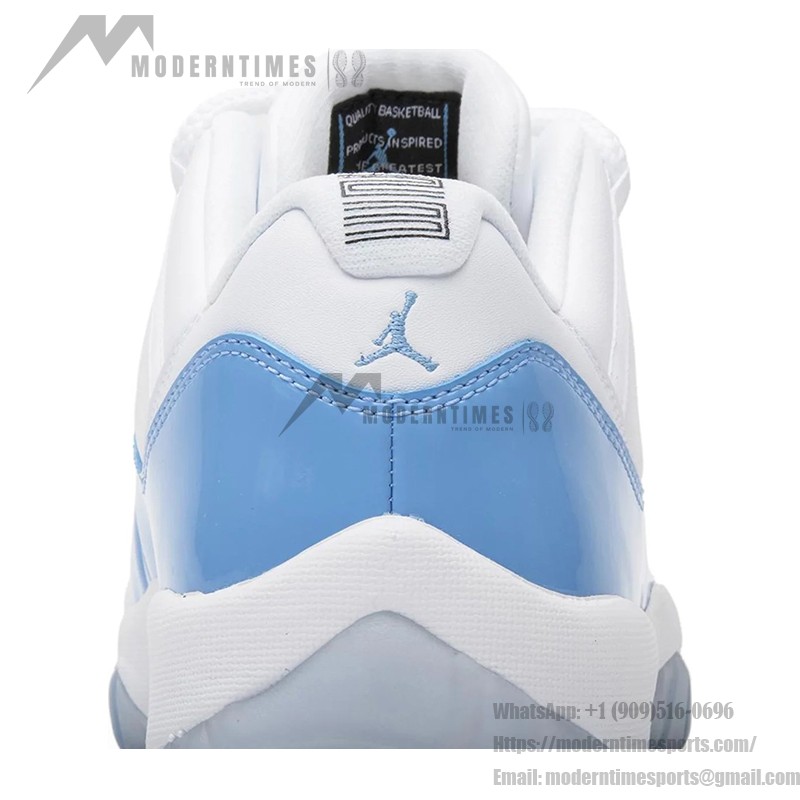 Air Jordan 11 Low "UNC" 528895-106 - White and Carolina Blue Sneakers with Icy Sole