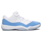 Air Jordan 11 Low "UNC" 528895-106 - White and Carolina Blue Sneakers with Icy Sole