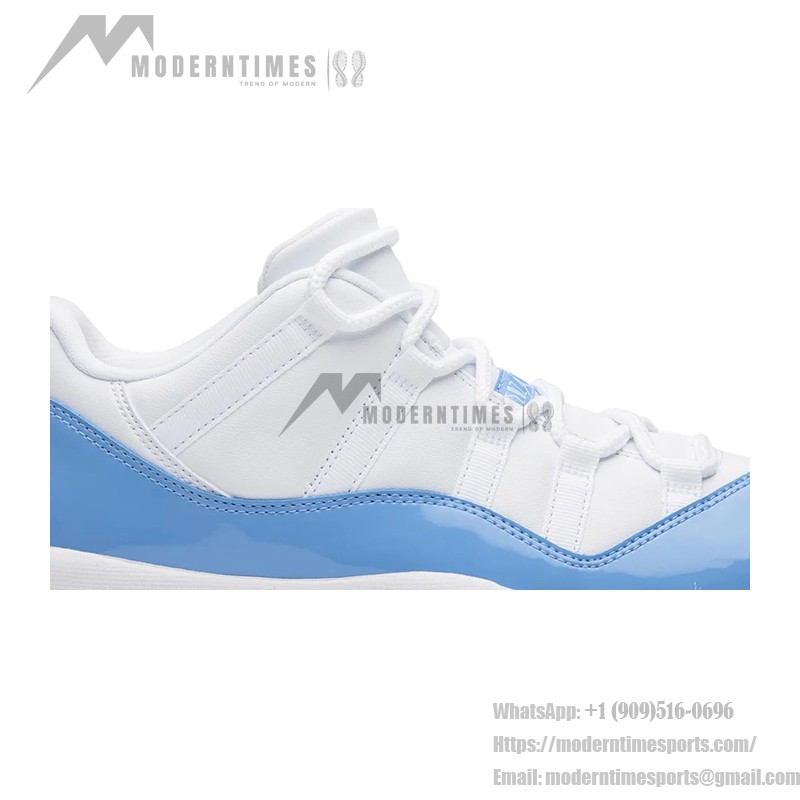 Air Jordan 11 Low "UNC" 528895-106 - White and Carolina Blue Sneakers with Icy Sole