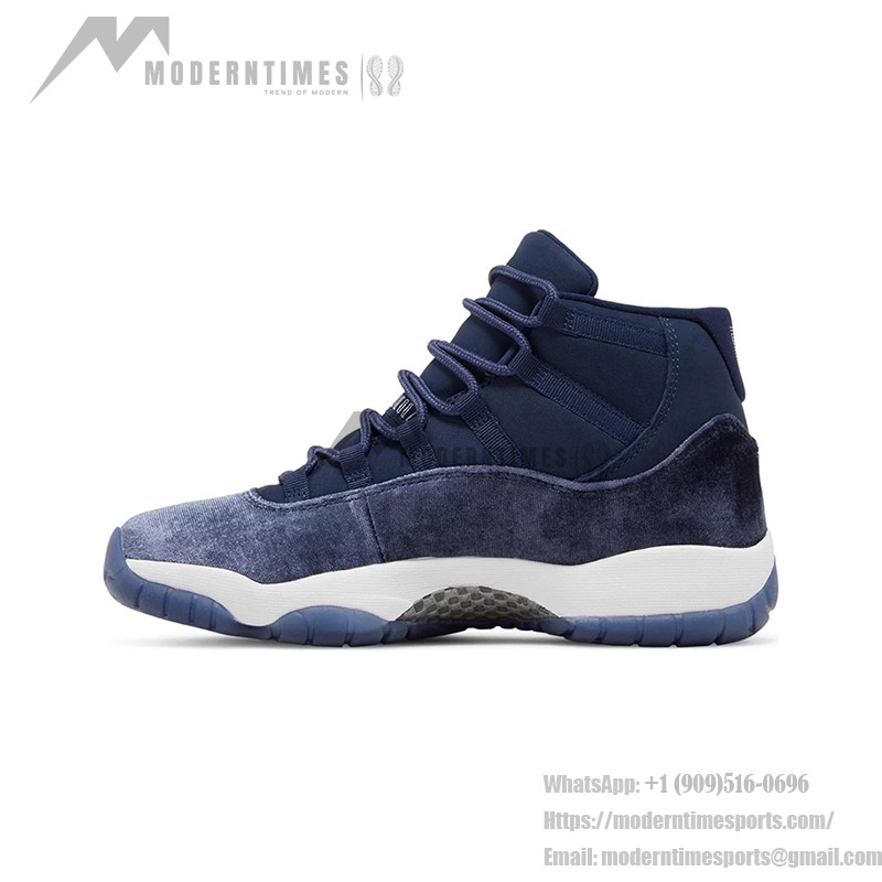 Air Jordan 11 Retro "Heiress" Velvet AR0715-441 – Navy Suede & Velvet Sneaker with Premium Finish