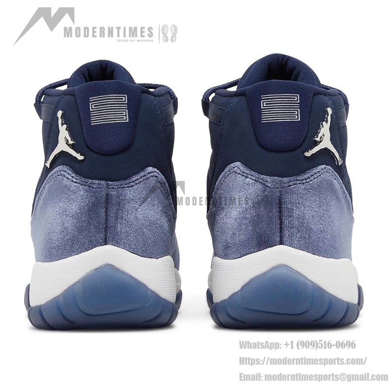 Air Jordan 11 Retro "Heiress" Velvet AR0715-441 – Navy Suede & Velvet Sneaker with Premium Finish