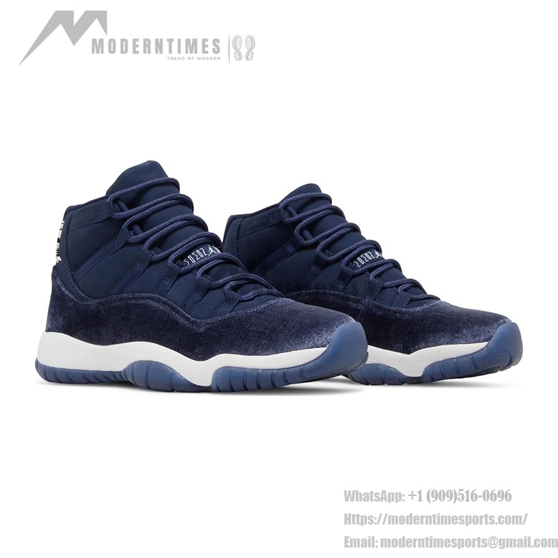 Air Jordan 11 Retro "Heiress" Velvet AR0715-441 – Navy Suede & Velvet Sneaker with Premium Finish