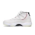 Air Jordan 11 Retro 378037-016 Classic White Sneakers with Red Accents and Milky Sole