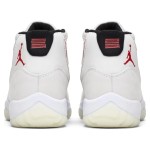 Air Jordan 11 Retro 378037-016 Classic White Sneakers with Red Accents and Milky Sole