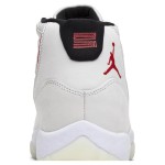 Air Jordan 11 Retro 378037-016 Classic White Sneakers with Red Accents and Milky Sole