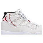 Air Jordan 11 Retro 378037-016 Classic White Sneakers with Red Accents and Milky Sole