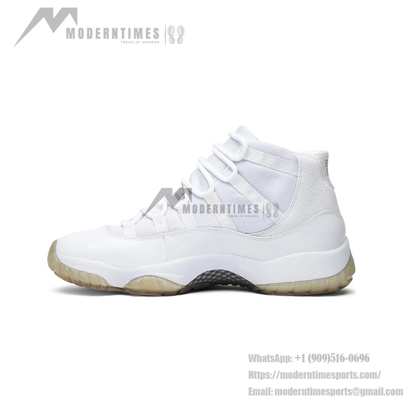 Air Jordan 11 Retro 'Pure White' 408201-101 - Minimalist All-White Sneaker with Icy Outsole