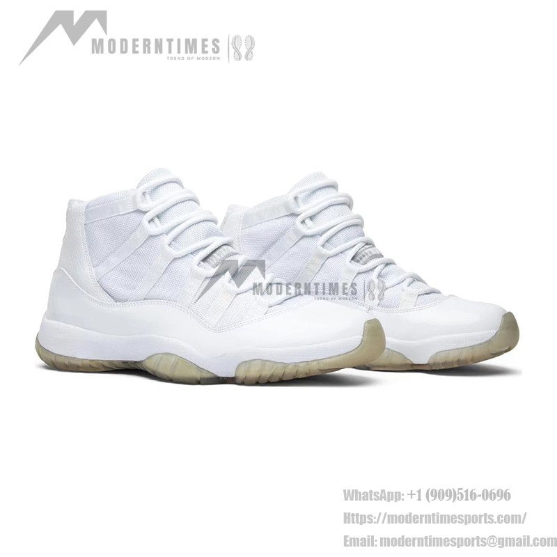 Air Jordan 11 Retro 'Pure White' 408201-101 - Minimalist All-White Sneaker with Icy Outsole