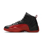 Air Jordan 12 Retro "Flu Game" 136001-063 - Iconic Black and Red Sneakers with Premium Leather