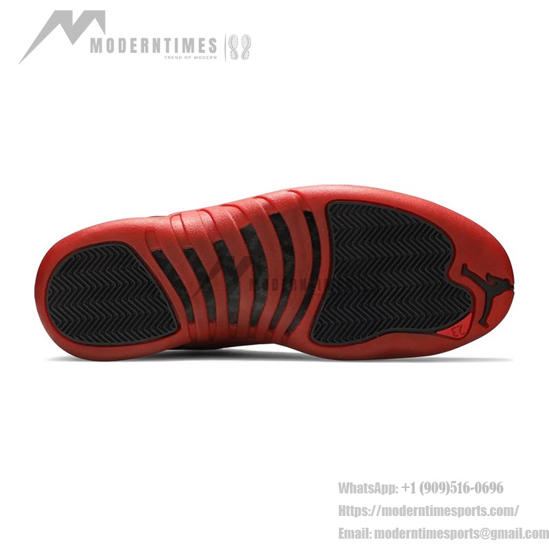 Air Jordan 12 Retro "Flu Game" 136001-063 - Iconic Black and Red Sneakers with Premium Leather