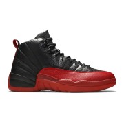 Air Jordan 12 Retro "Flu Game" 136001-063 - Iconic Black and Red Sneakers with Premium Leather