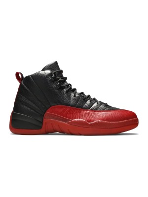 Air Jordan 12 Retro "Flu Game" 136001-063 - Iconic Black and Red Sneakers with Premium Leather