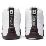 Air Jordan 12 Retro "White/Burgundy" DV6989-100 - Elegant White Sneakers with Burgundy Suede Accents