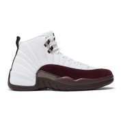 Air Jordan 12 Retro "White/Burgundy" DV6989-100 - Elegant White Sneakers with Premium Burgundy Suede Accents