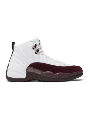 Air Jordan 12 Retro "Weiß/Burgunderrot" DV6989-100 – Elegante Weiße Sneaker mit Premium-Burgunderrote Wildleder-Akzenten