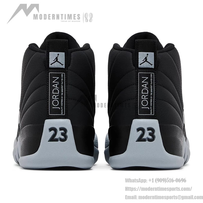 Air Jordan 12 Retro "Black/Grey" CT8013-010 - Classic Black and Grey Sneaker with Premium Leather