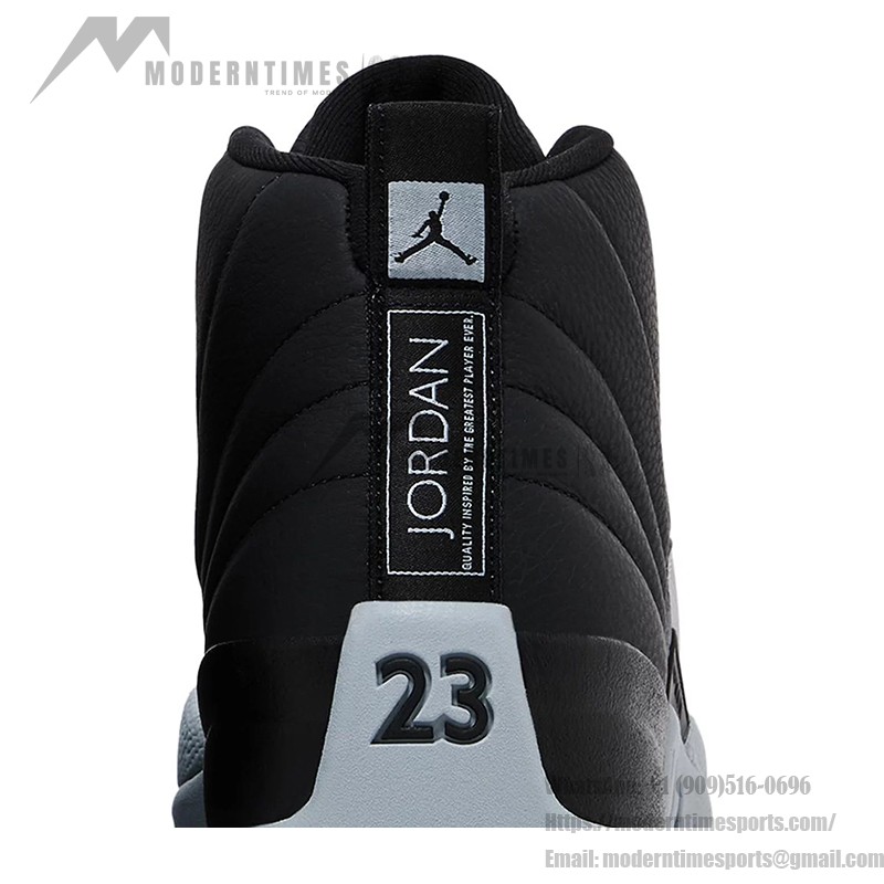 Air Jordan 12 Retro "Black/Grey" CT8013-010 - Classic Black and Grey Sneaker with Premium Leather