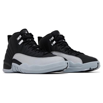 Air Jordan 12 Retro "Black/Grey" CT8013-010 - Classic Black and Grey Sneakers with Premium Leather