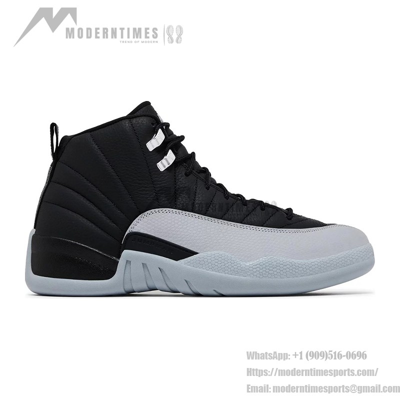 Air Jordan 12 Retro "Black/Grey" CT8013-010 - Classic Black and Grey Sneaker with Premium Leather