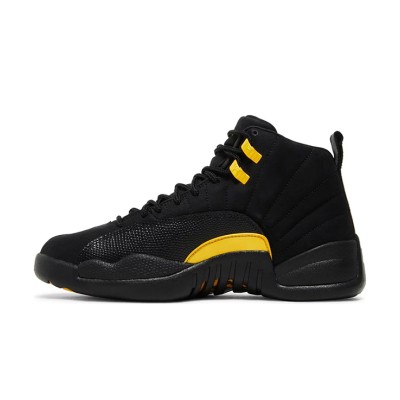 Air Jordan 12 Retro "Black/Yellow" CT8013-071 - Iconic Black Sneakers with Bold Yellow Accents and Premium Leather