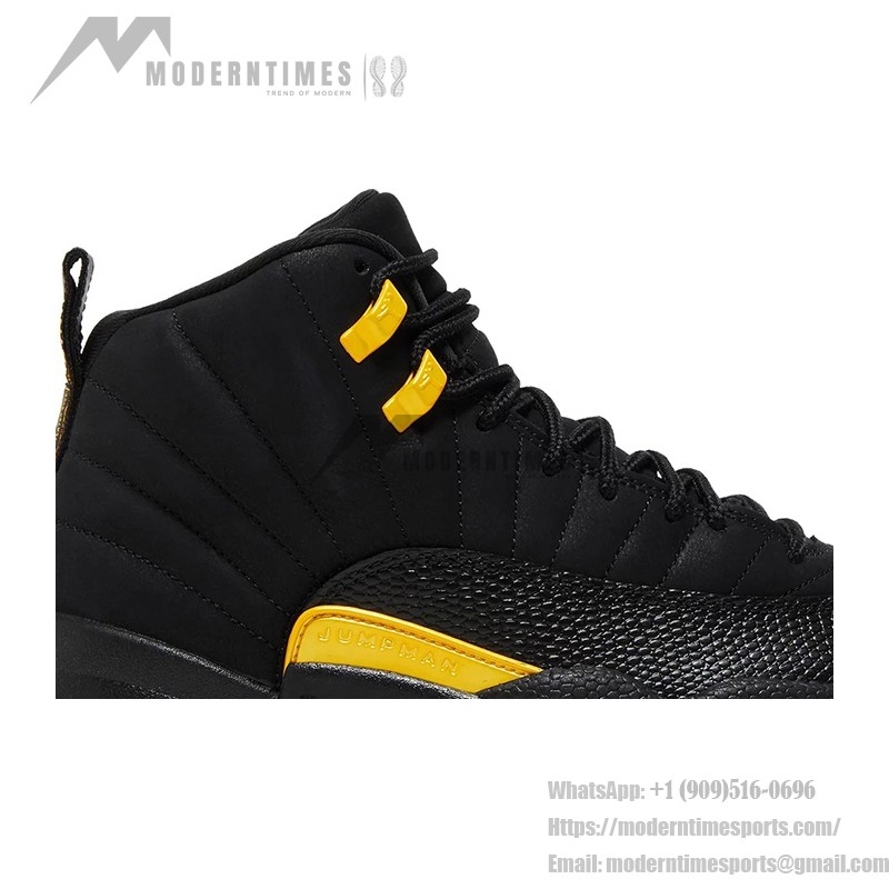 Air Jordan 12 Retro "Schwarz/Gelb" CT8013-071 - Schwarze Sneaker mit Gelben Akzenten