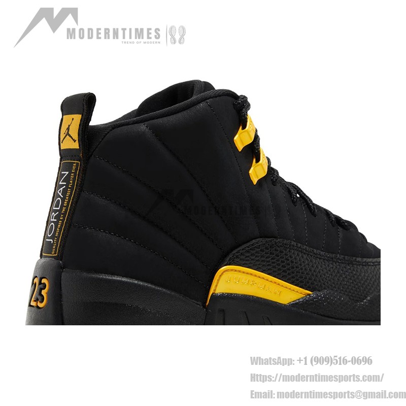 Air Jordan 12 Retro "Schwarz/Gelb" CT8013-071 - Schwarze Sneaker mit Gelben Akzenten