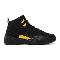 Air Jordan 12 Retro "Schwarz/Gelb" CT8013-071 - Ikonische Schwarze Sneaker mit Auffälligen Gelben Akzenten und Premium-Leder