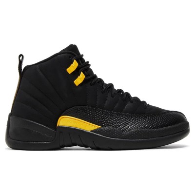 Air Jordan 12 Retro "Black/Yellow" CT8013-071 - Iconic Black Sneakers with Bold Yellow Accents and Premium Leather