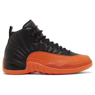 Air Jordan 12 Retro "Black/Orange" FD9101-081 - Bold Black Sneakers with Striking Orange Accents and Premium Leather