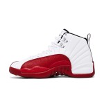 Air Jordan 12 Retro CT8013-116 in White and Red with Premium Leather Finish