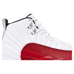 Air Jordan 12 Retro CT8013-116 in White and Red with Premium Leather Finish