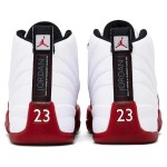 Air Jordan 12 Retro CT8013-116 in White and Red with Premium Leather Finish