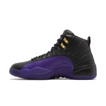 Air Jordan 12 Retro "Black/Purple" CT8013-057 - Black and Purple Premium Leather Sneakers