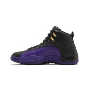 Air Jordan 12 Retro "Schwarz/Lila" CT8013-057 - Ikonische Schwarze Sneaker mit Auffälligen Lila Akzenten und Hochwertigem Leder