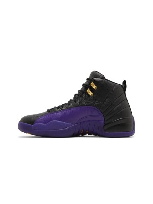 Air Jordan 12 Retro "Schwarz/Lila" CT8013-057 - Ikonische Schwarze Sneaker mit Auffälligen Lila Akzenten und Hochwertigem Leder