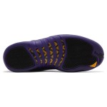 Air Jordan 12 Retro "Black/Purple" CT8013-057 - Black and Purple Premium Leather Sneakers