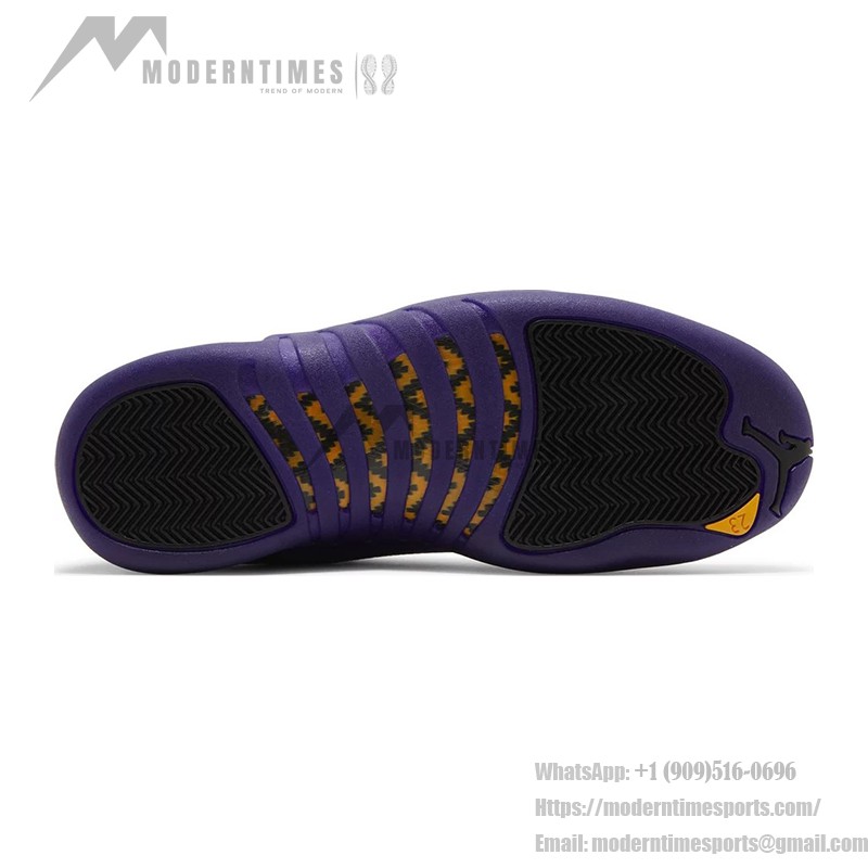 Air Jordan 12 Retro "Black/Purple" CT8013-057 - Black and Purple Premium Leather Sneakers