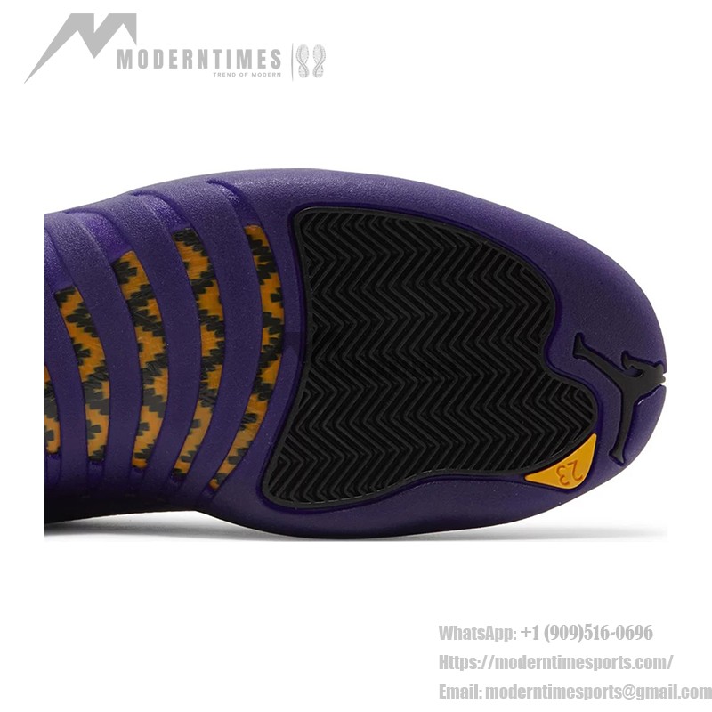 Air Jordan 12 Retro "Black/Purple" CT8013-057 - Black and Purple Premium Leather Sneakers