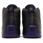 Air Jordan 12 Retro "Black/Purple" CT8013-057 - Black and Purple Premium Leather Sneakers