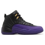 Air Jordan 12 Retro "Black/Purple" CT8013-057 - Black and Purple Premium Leather Sneakers