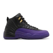 Air Jordan 12 Retro "Black/Purple" CT8013-057 - Iconic Black Sneakers with Bold Purple Accents and Premium Leather