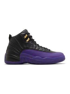 Air Jordan 12 Retro "Black/Purple" CT8013-057 - Iconic Black Sneakers with Bold Purple Accents and Premium Leather