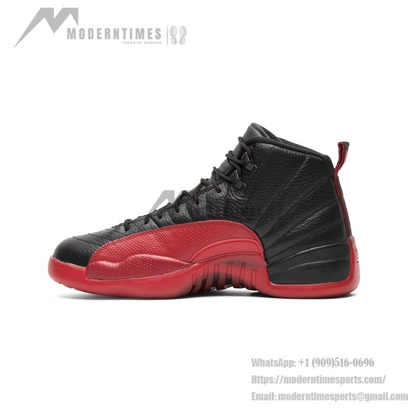 Air Jordan 12 Retro "Bred" 130690-002 - Iconic Black and Red Sneakers with Premium Leather