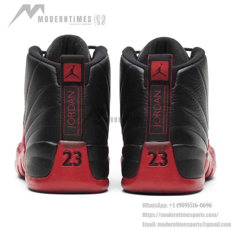 Air Jordan 12 Retro "Bred" 130690-002 - Iconic Black and Red Sneakers with Premium Leather