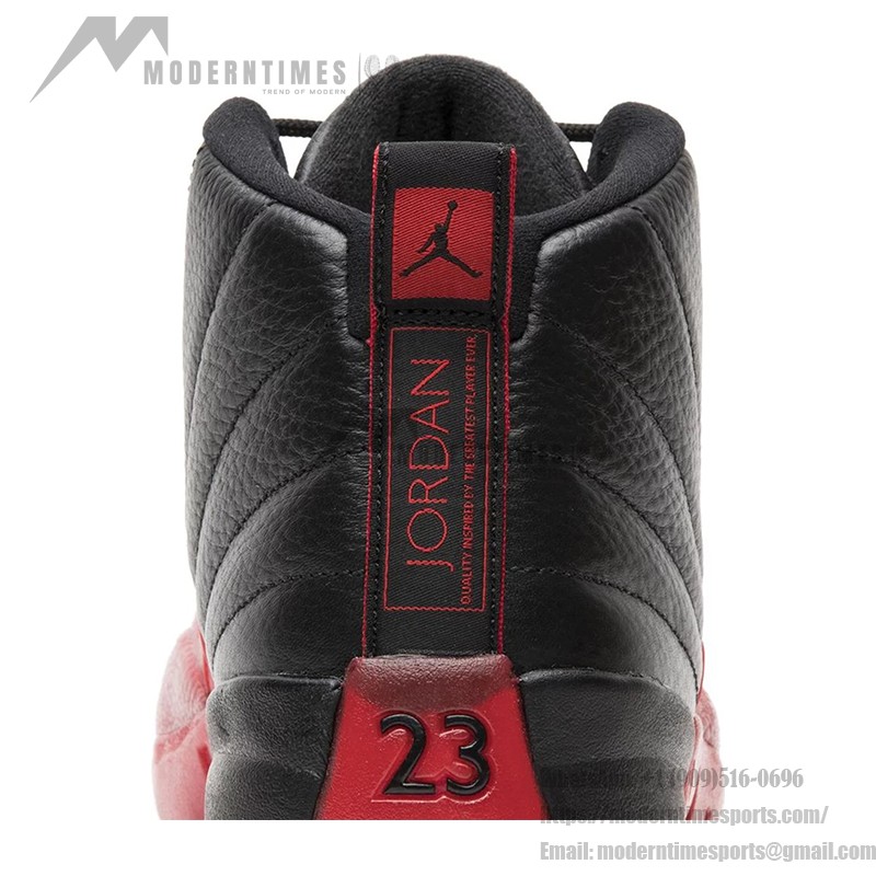 Air Jordan 12 Retro "Bred" 130690-002 - Iconic Black and Red Sneakers with Premium Leather