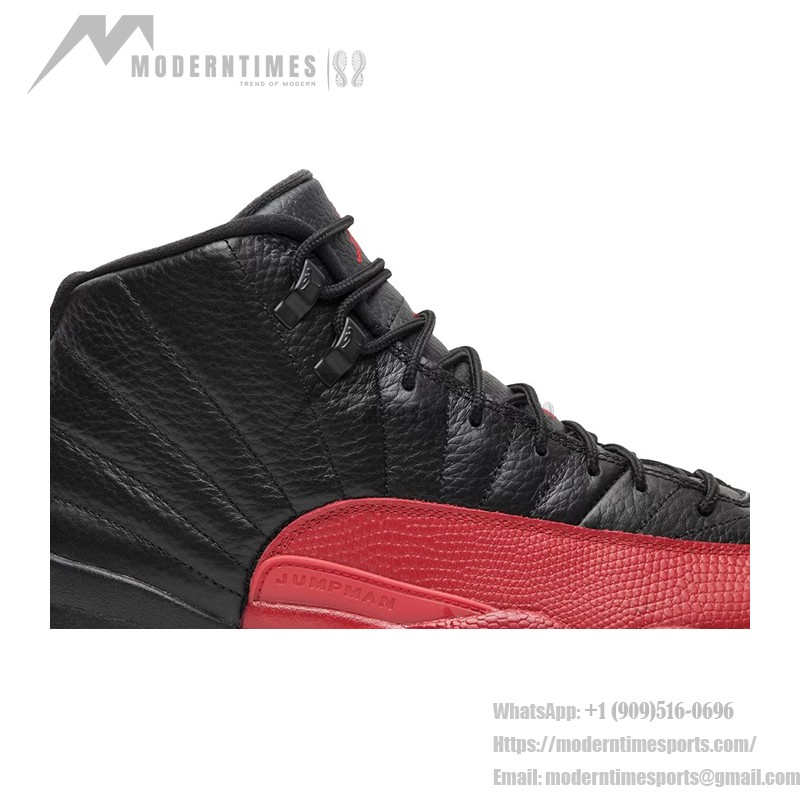 Air Jordan 12 Retro "Bred" 130690-002 - Iconic Black and Red Sneakers with Premium Leather