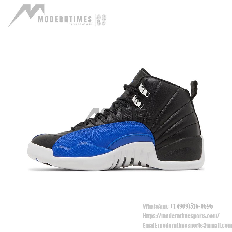 Air Jordan 12 Retro "Game Royal" AO6068-004 Black and Blue Sneakers with Premium Leather