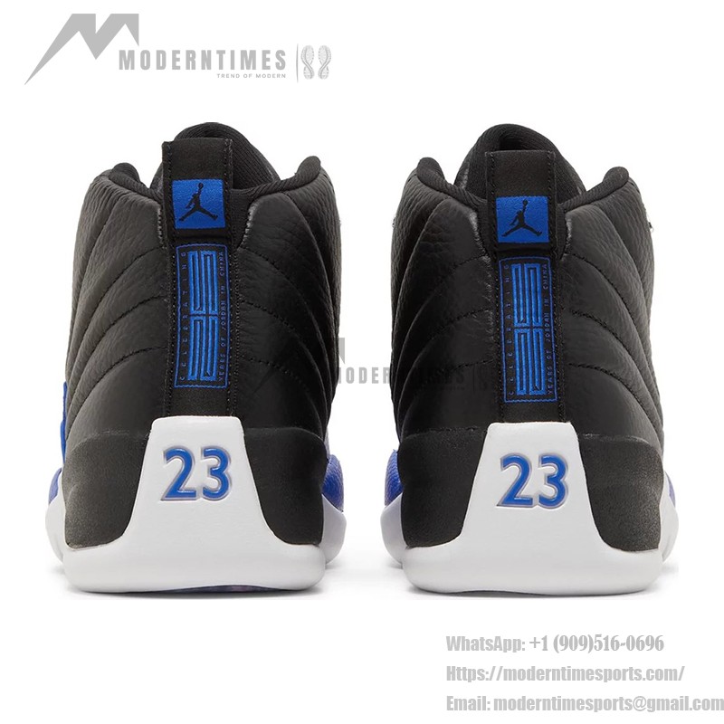 Air Jordan 12 Retro "Game Royal" AO6068-004 Black and Blue Sneakers with Premium Leather